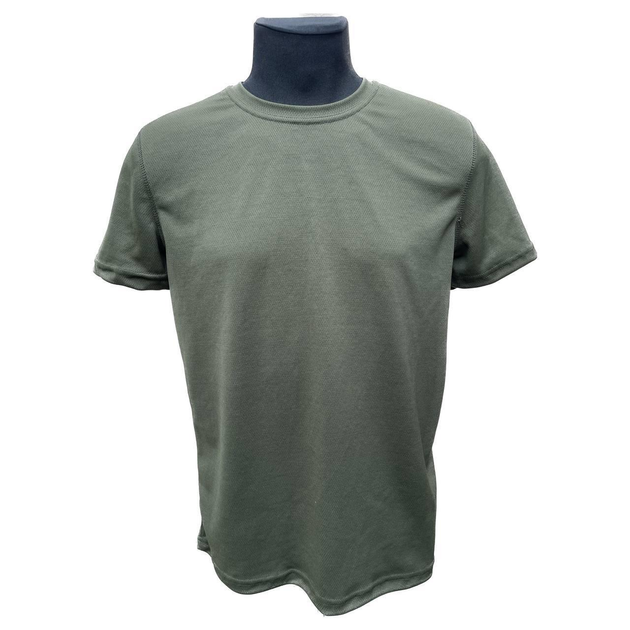 Футболка прямого кроя, военная футболка олива размер М - изображение 1