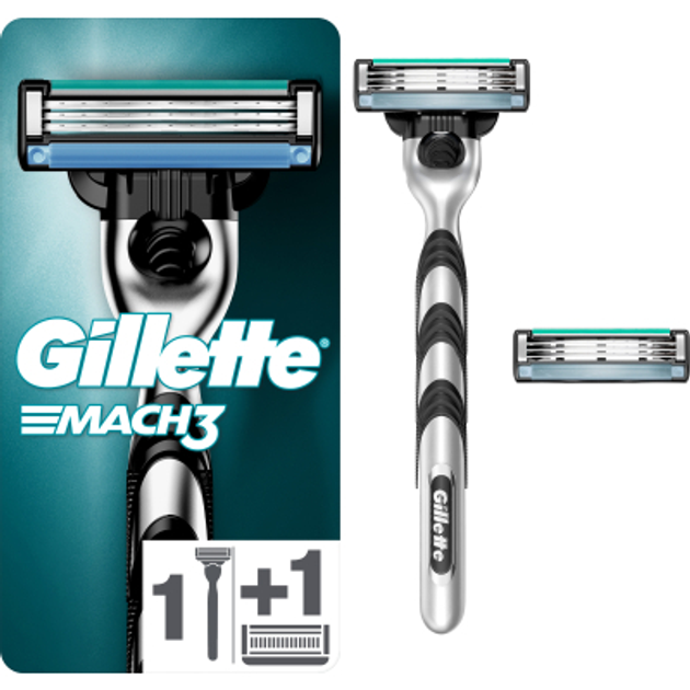 Бритва Gillette Mach3 з 2 змінними картриджами (7702018020706/7702018020676) - зображення 1