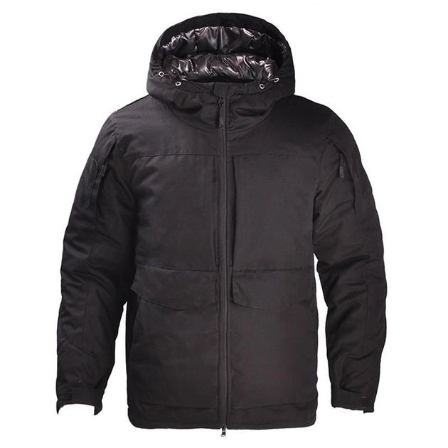 Тактична зимова водонепроникна куртка чорна XL - зображення 1