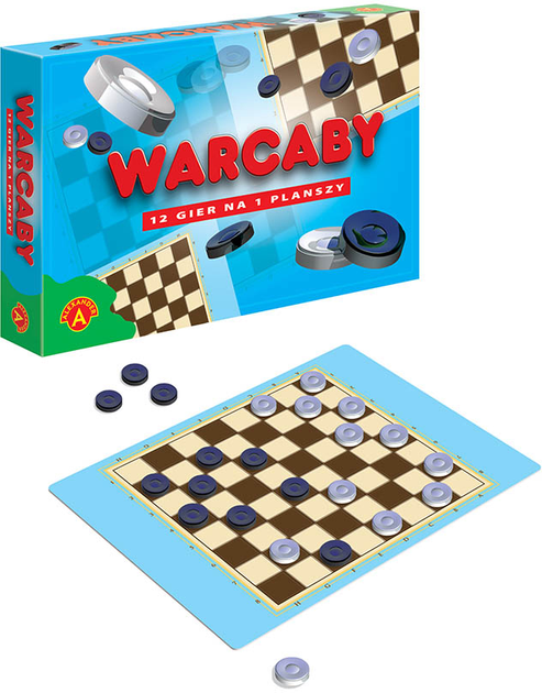 Warcaby Alexander 12 gier na 1 planczy (5906018013788) - obraz 1
