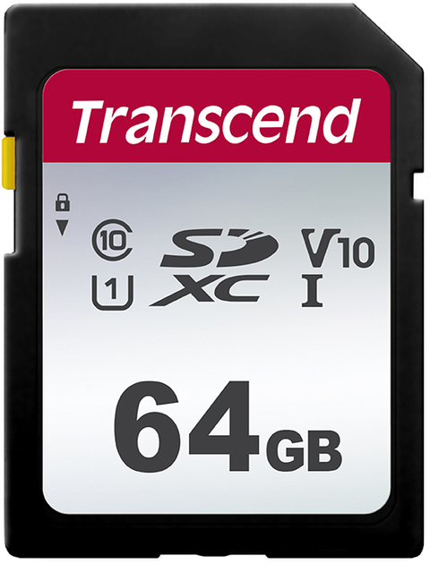 Karta pamięci Transcend 300S SDXC 64GB Class 10 UHS-I U1 V10 (TS64GSDC300S) - obraz 1