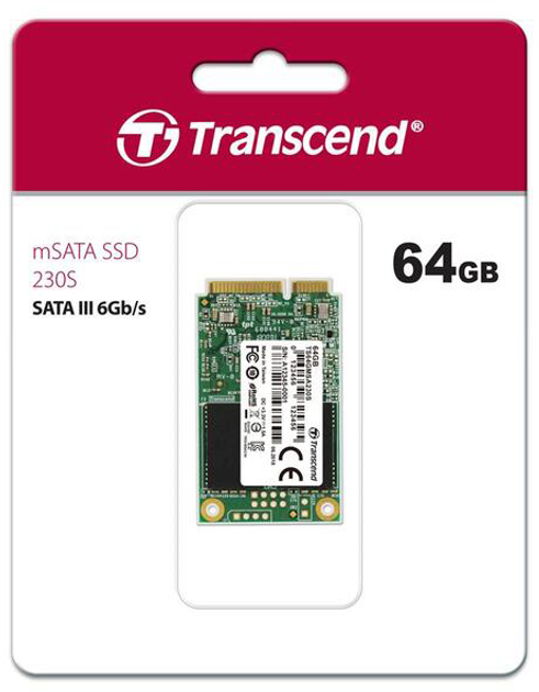 Dysk SSD Transcend 230S 64GB mSATA 3D NAND TLC (TS64GMSA230S) - obraz 2