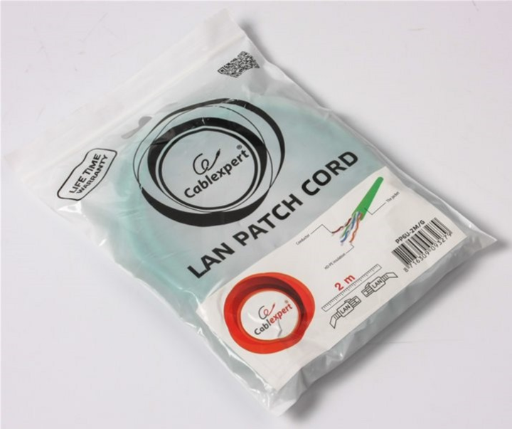 Патч корд Cablexpert CAT6 UTP 2 м Зелений (PP6U-2M/G) - зображення 3