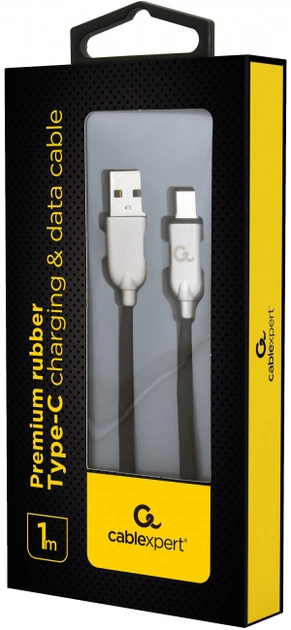 Kabel Cablexpert USB - USB Type-C 1 m Czarny (CC-USB2R-AMCM-1M) - obraz 2