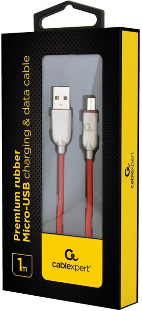 Кабель Cablexpert USB - MicroUSB 1 м Red (CC-USB2R-AMmBM-1M-R) - зображення 2