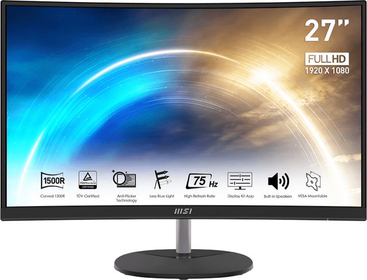 Monitor 27" MSI Pro MP271CA VA / Full HD / FreeSync Black - obraz 1