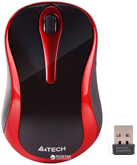 Миша A4Tech G3-280N Wireless Black/Red (4711421874212) - зображення 1