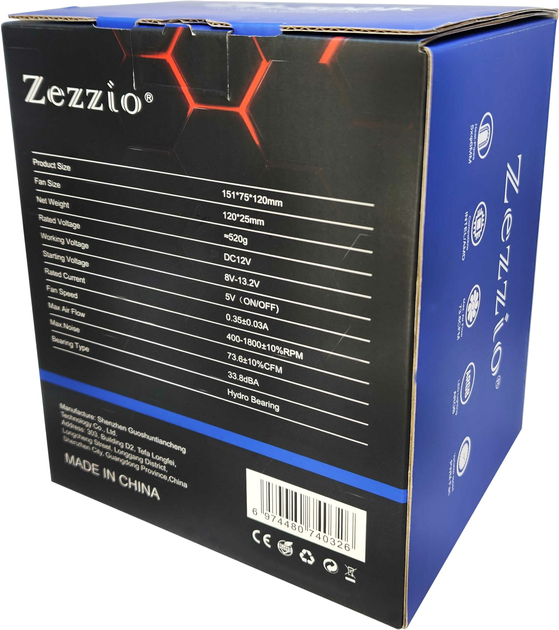 Кулер Zezzio ZH-500K ARGB Ultra Fan - изображение 8