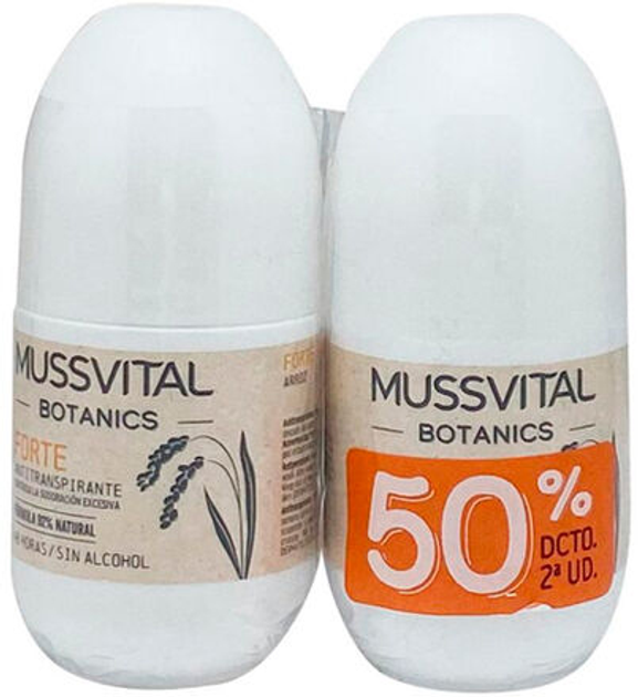 Zestaw antyperspirantów Mussvital Botanics Deo Forte 2 x 75 ml (8430442009637) - obraz 1