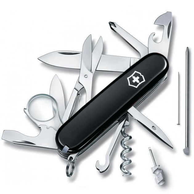 Швейцарский нож Victorinox EXPLORER 91мм/19 функций, черные накладки - изображение 1