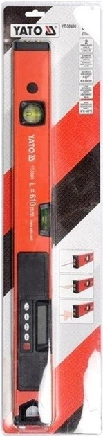 Poziomica elektroniczna YATO 3 mm / 10 m promień laserowy 2 kapsuły L= 610 mm aluminiowa (YT-30400) - Zdjęcie 3 Poziomica elektroniczna YATO 3 mm / 10 m promień laserowy 2 kapsuły L= 610 mm aluminiowa (YT-30400) - obraz 3