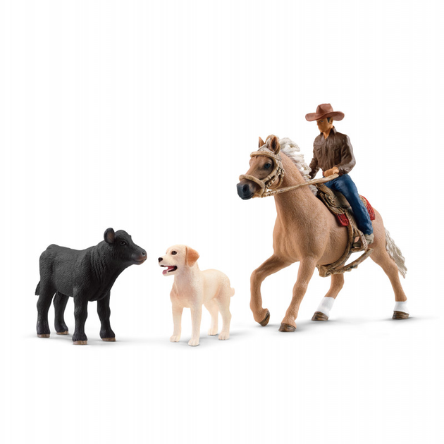 Zestaw figurek Schleich Farm World Jazda Western (4059433474427) - obraz 1