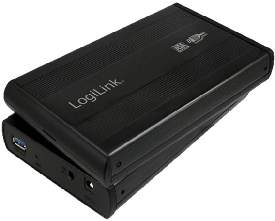 Obudowa na dysk twardy LogiLink 3.5 SATA USB 3.0 Czarny (4260113573228) - obraz 1