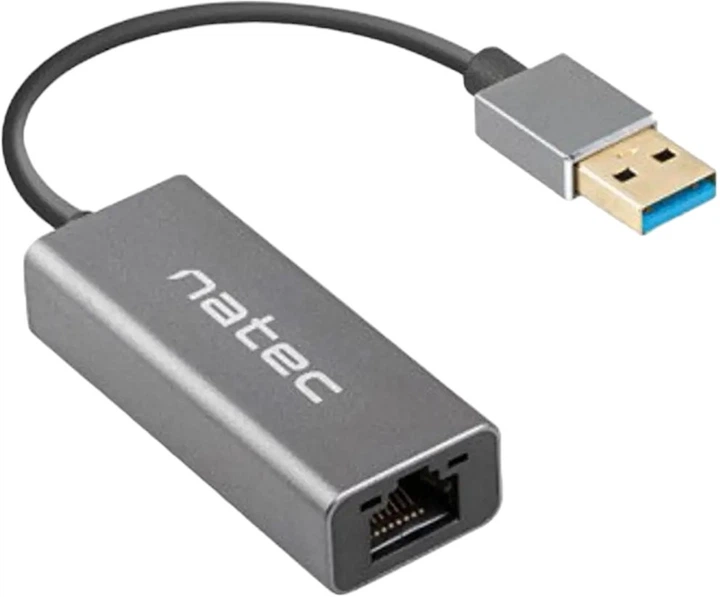 Adapter Natec Cricket USB 3.0 - RJ45 Gray (5901969434897) - obraz 1