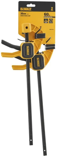 Струбцины DeWalt М триггерные с максимальным усилием сжатия 63 кг 2 шт. (DWHT0-83158) - изображение 4