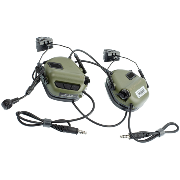 Активная гарнитура Earmor M32H Mark 3 DualCom MilPro с адаптерами на рельсы шлема 2000000114248 - изображение 2