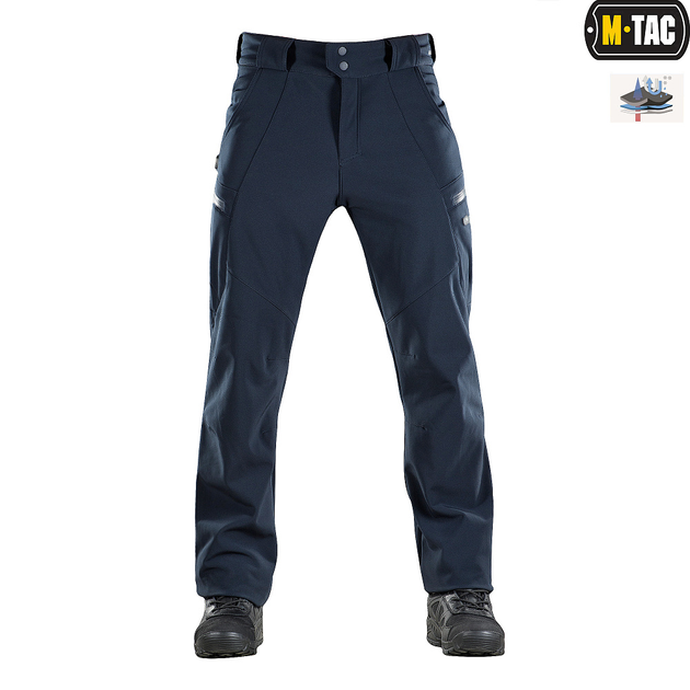 M-Tac брюки Soft Shell Winter Dark Navy Blue 2XL - изображение 2