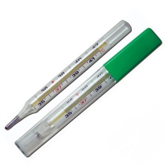 Термометр медичний Medicare скляний ртутний градуснік - зображення 1