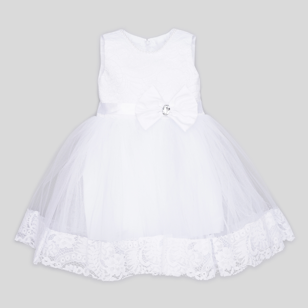 Акція на Дитяча літня святкова фатинова сукня для дівчинки LIS KRAЇNA 54023 92-98 см Біла від Rozetka