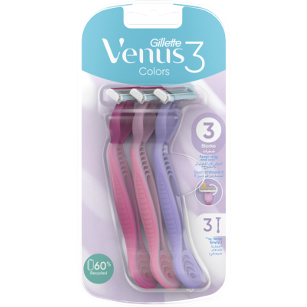 Бритва Gillette Venus 3 Colors 3 шт. (7702018018116) - зображення 2