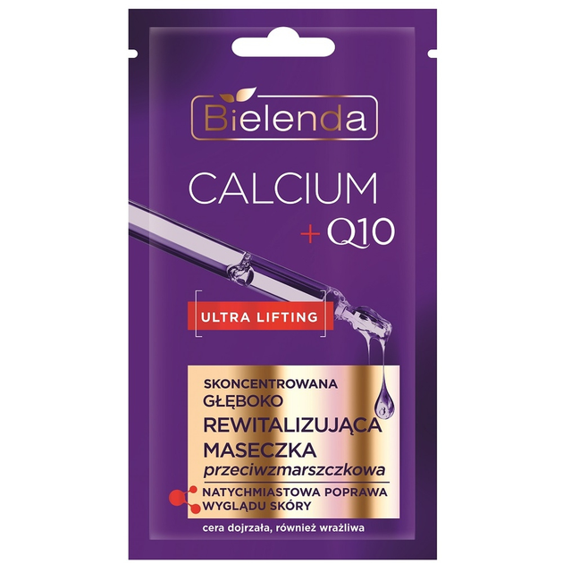 Маска для обличчя Bielenda Calcium + Q10 проти зморшок 8 г (5902169054465) - зображення 1