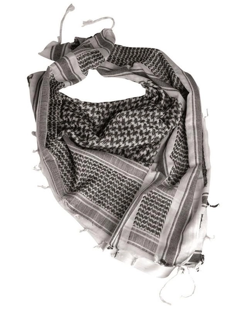 Арафатка шарф-шемаг Mil-Tec Бавовна One Size 110x110см Чорно-Біла (12613000) M-T - зображення 1