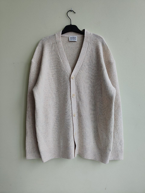 ​Шерстяной вязаный кардиган Scotch & Soda Amsterdam 164554 XL-XXL Кремовый меланж 