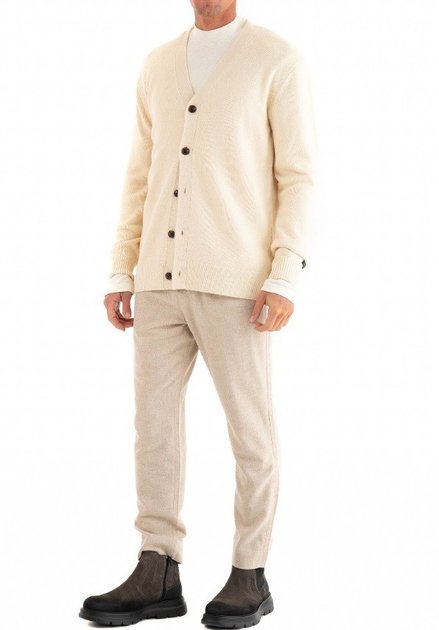 ​Шерстяной вязаный кардиган Scotch & Soda Amsterdam 163999 XL-XXL Кремовий 