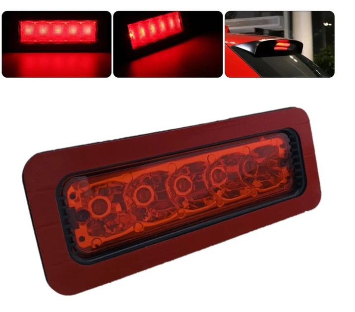 Дополнительный СТОП-сигнал на заднее стекло, Red Tuning Glass, 5 Led, 12V, HY - Автотюнинг