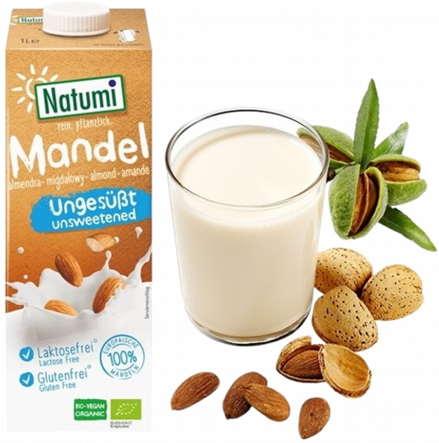 Napój migdałowy Natumi Unsweetend Organic Almond Drink 1 l (4038375025928) - obraz 2