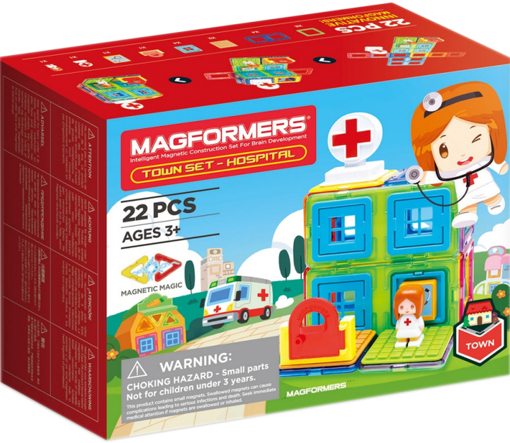 Магнітний конструктор Magformers Лікарня 22 деталі (005-717006) - зображення 1