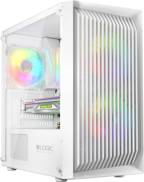Obudowa komputerowa Logic Concept Atos Mesh+Glass ARGB fans 3x120 mm White (AM-ATOS-20-0000000-0002) - obraz 1