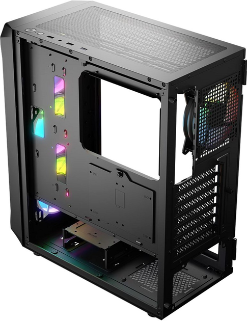 Obudowa komputerowa Logic Concept Portos Mesh+Glass ARGB fans 4x120 mm Black (AT-PORTOS-10-0000000-0002) - obraz 14