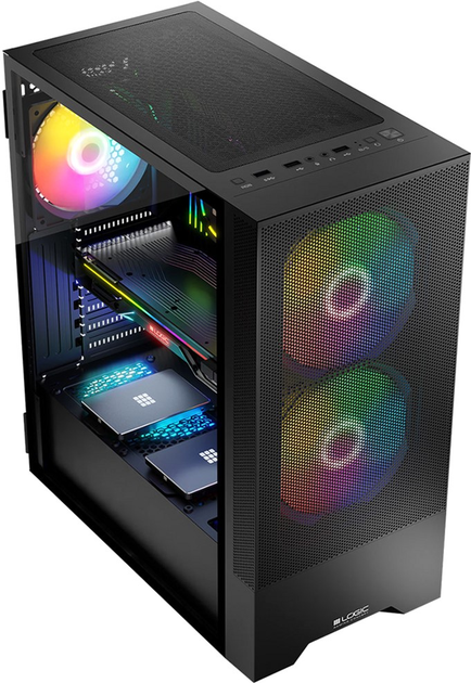 Корпус Logic Concept Arya Mesh+Glass ARGB fans 2x140 mm + 1x120 mm Black (AT-ARYA-10-000000-0002) - зображення 5
