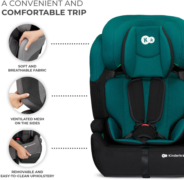 Fotelik samochodowy Kinderkraft Comfort Up i-Size Green (KCCOUP02GRE0000) - obraz 10