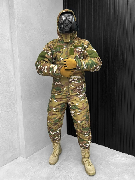 Тактичний зимовий теплий військовий комплект SZ-13 ( Куртка + Штани ), Камуфляж: Мультикам, Розмір: L - зображення 1