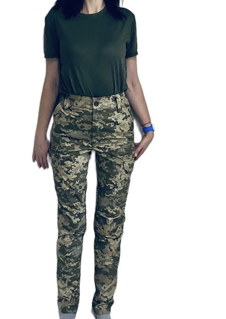 Жіночі тактичні штани 40 укрпіксель на флісі (зима) - зображення 1