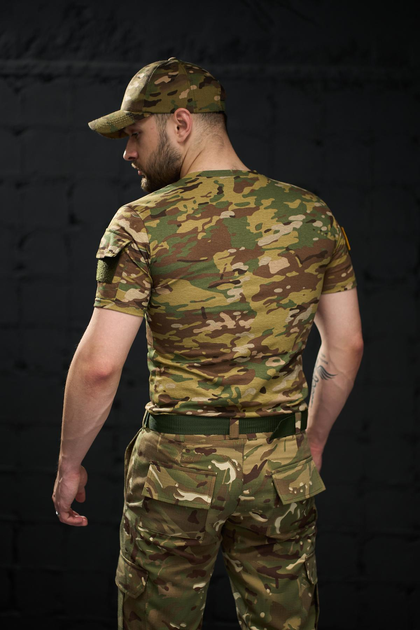 Тактична футболка з липучками на грудях та плечах S - зображення 2
