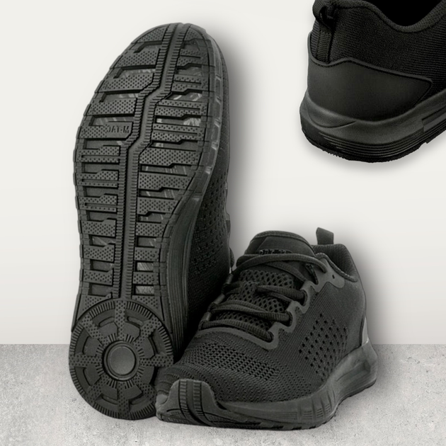 Кросівки літні чоловічі з етикеткою M-Tac Summer light black Чорний 42 р з дихаючих зносостійких синтетичних матеріалів посилені носок і п'ята - зображення 2