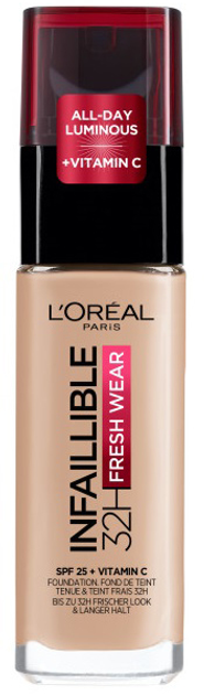 Podkład do twarzy L'Oreal Paris Infallible 32H Fresh Wear Foundation 30 Perle Rose długotrwały 30 ml (3600524022112) - obraz 1