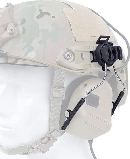 Крепления к активным наушники на шлем. адаптер Черные - изображение 1