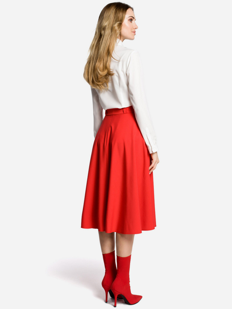Spódnica rozkloszowana damska elegancka Made Of Emotion M367 S Czerwona (5903068406829) - obraz 2
