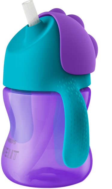 Чашка з трубочкою Philips AVENT 200 мл 9 міс+ Бузковий (SCF796/02) - зображення 1