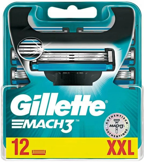 Wymienne wkłady (ostrza) do golenia dla mężczyzn Gillette Mach 3 12 sztuk (4902430798815) - obraz 1