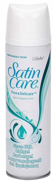 Гель для гоління Gillette Satin Care Pure and Delicate 200 мл (7702018065349) - зображення 1