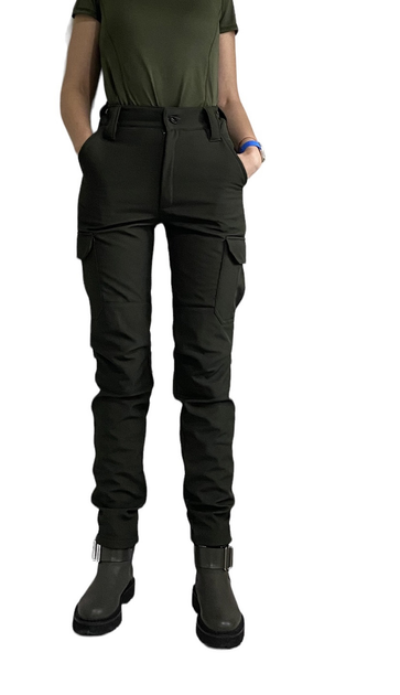 Жіночі тактичні брюки 54 олива, Хакі утепленні (зима) - зображення 1