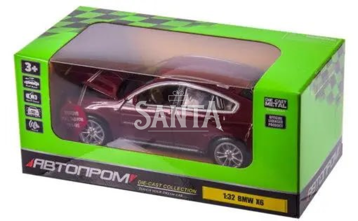 Игрушечная машинка металлическая BMW X6 Автопром БМВ Х6 джип черный звук свет 15*6*5 см (68311) - Фото 10 Игрушечная машинка металлическая BMW X6 Автопром БМВ Х6 джип черный звук свет 15*6*5 см (68311) - изображение 10