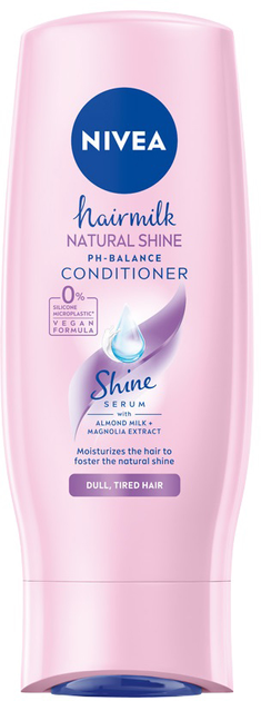 Odżywka Nivea Hairmilk Natural Shine wyzwalająca blask włosów łagodna 200 ml (9005800301686) - obraz 1