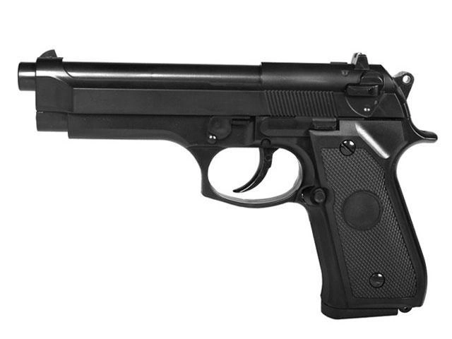 Страйкбольний пістолет M92F/M9 Non-Blowback Airsoft Gas Pistol — Black [STTi] (для стрейкболу) - зображення 1