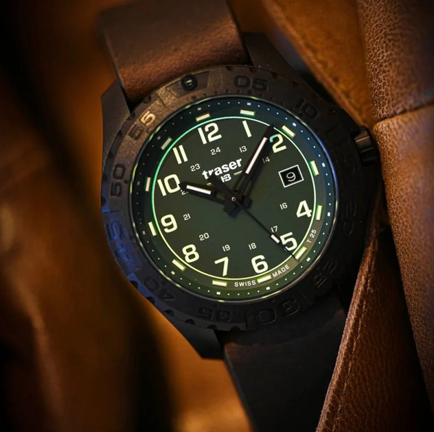 Швейцарський Чоловічий Годинник Traser P96 Outdoor Pioneer Evolution LS Green 109038 - зображення 2